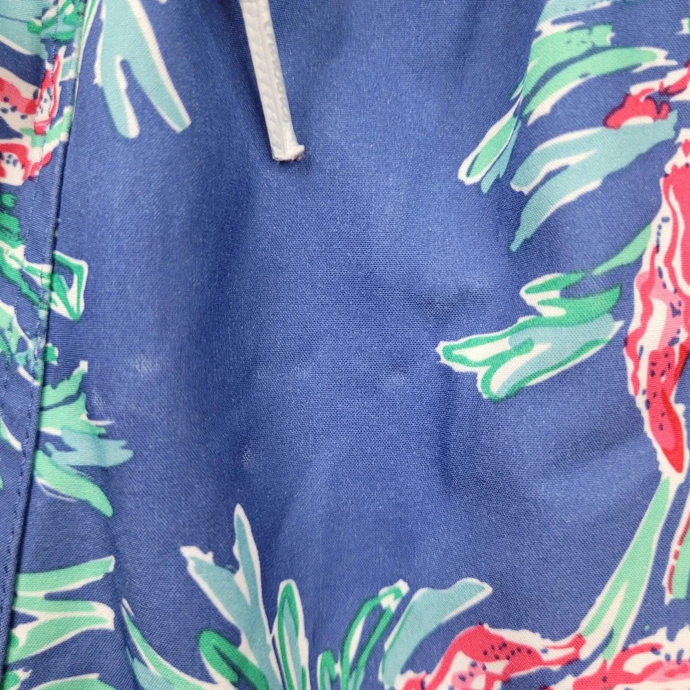Chubbies Swim Trunks Mens Medium Blue Red Crab Print Nautical 5.5